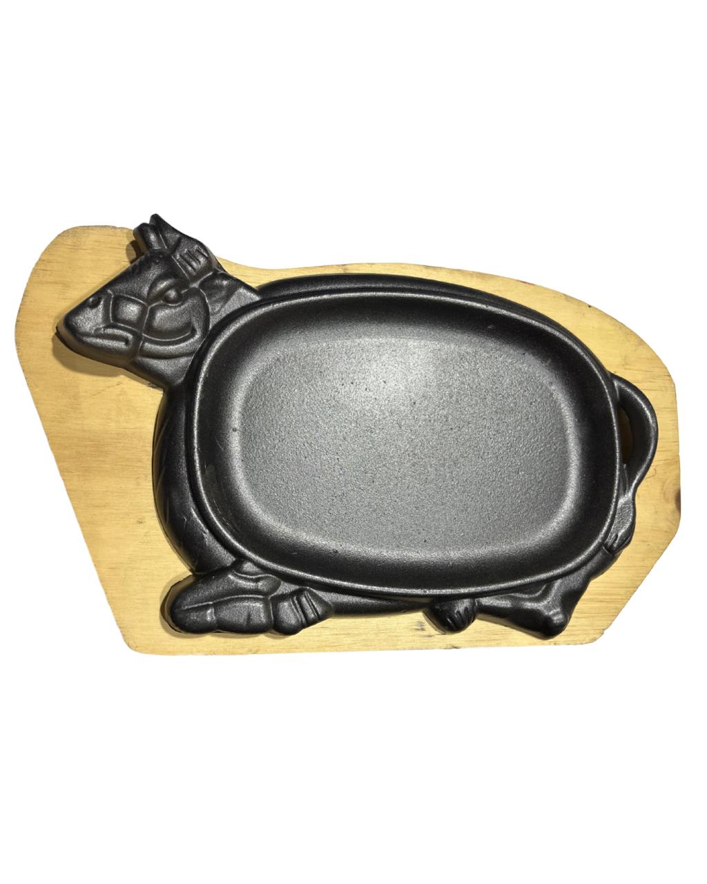 Plato Hierro Fundido Diseño Vaca